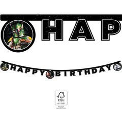 Star Wars Galaxy - "Happy Birthday" Paper Letter Banner 2 m. FSC. - 93884
