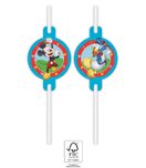 Mickey Rock the House - Paper Drinking Straws 22 cm. FSC - 93941