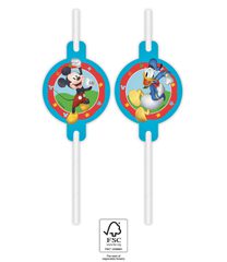 Mickey Rock the House - Paper Drinking Straws 22 cm. FSC - 93941