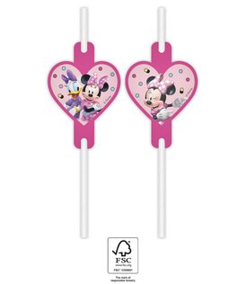 Minnie Junior - Paper Drinking Straws 22 cm. FSC. - 93944