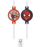 Spider-Man Crime Fighter - Paper Drinking Straws 22 cm. FSC. - 93953