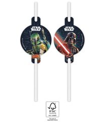 Star Wars Galaxy - Paper Drinking Straws 22 cm. FSC. - 93959