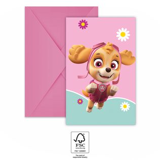 Paw Patrol Skye & Everest - Invitations & Envelopes FSC. - 94107