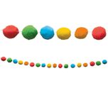 Decorata Multiwater Color Dots - Reusable Party Pom-Pom Banner - 94611