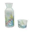 Glass Carafe Sets - Tropical Leaves Set Carafe 700cc & Glass - 95232