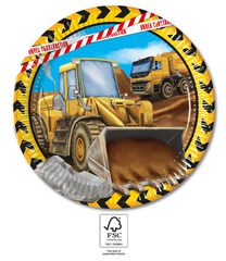 Decorata Construction - Paper Plates 23 cm. FSC - 95467