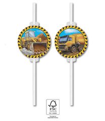 Decorata Construction - Paper Drinking Straws 22 cm. FSC - 95475