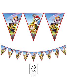 Paw Patrol Rescue Heroes - FSC Paper Triangle Flag Banner (9 flags) - 95606