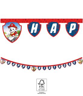 Paw Patrol Rescue Heroes - FSC "Happy Birthday" Die-Cut Paper Banner - 95607