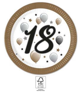 Decorata Milestone - FSC Paper Plates Next Generation Large 23cm "18" - 95611
