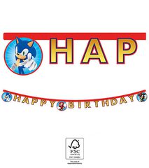 Sonic Speed - FSC "Happy Birthday" Die-Cut Paper Banner - 95668