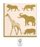 Glass Carafe Sets - Safari FSC 3-Ply Paper Napkins 33x33cm - 95701