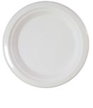 Decorata Sugarcane tableware set - White Sugarcane Plates 23 cm - 95847