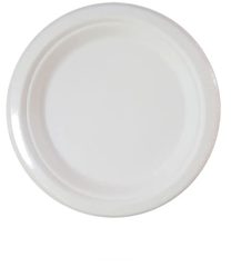 Decorata Sugarcane tableware set - White Sugarcane Plates 23 cm - 95847