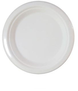 Decorata Sugarcane tableware set - White Sugarcane Plates 23 cm - 95847