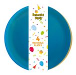 Decorata Reusable Products - Reusable Semi-transparent Party Plates 20,5 cm (4 colors) - 94594