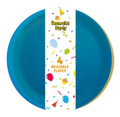 Decorata Reusable Products - Reusable Semi-transparent Party Plates 20,5 cm (4 colors) - 94594