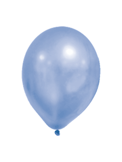 Latex Balloons - Metallic Pastel Balloons Blue - 90337