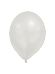Latex Balloons - Metallic Pastel Balloons White - 90339