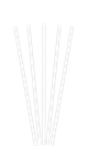 Decorata Drinking Straws - White Paper Drinking Straws 19,5x0,5 cm - 90343