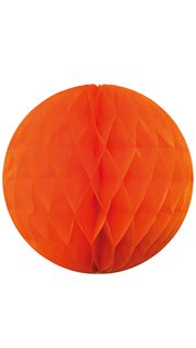 Decorata Garlands - Orange Honeycomb Hanging Decoration 30 cm - 90684