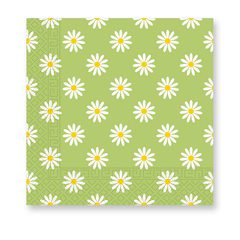 Decorata Seasonal Napkin Designs - Green Daises - 91048