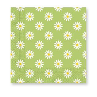 Decorata Seasonal Napkin Designs - Green Daises - 91048