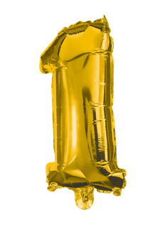 Numeral Foil Balloons - 85 cm Gold Foil Balloon No. 1 - 91185