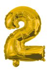 Numeral Foil Balloons - 85 cm Gold Foil Balloon No. 2 - 91186