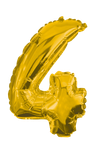 Numeral Foil Balloons - 85 cm Gold Foil Balloon No. 4 - 91188