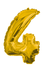 Numeral Foil Balloons - 85 cm Gold Foil Balloon No. 4 - 91188