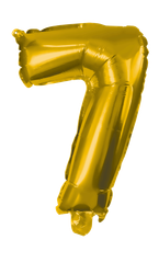 Numeral Foil Balloons - 85 cm Gold Foil Balloon No. 7 - 91191