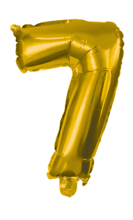 Numeral Foil Balloons - 85 cm Gold Foil Balloon No. 7 - 91191