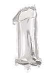 Numeral Foil Balloons - 85 cm Silver Foil Balloon No. 1 - 91195