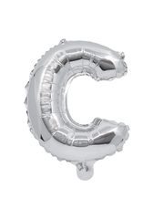 Letter Foil Balloons - Silver Foil Balloon Letter C - 91252