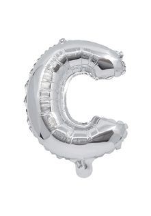 Letter Foil Balloons - Silver Foil Balloon Letter C - 91252