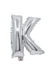 Letter Foil Balloons - Silver Foil Balloon Letter K - 91260