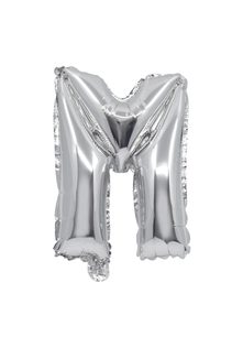 Letter Foil Balloons - Silver Foil Balloon Letter M - 91262