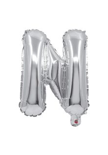 Letter Foil Balloons - Silver Foil Balloon Letter N - 91263