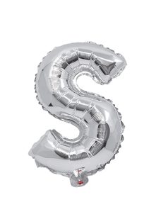 Letter Foil Balloons - Silver Foil Balloon Letter S - 91268