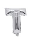 Letter Foil Balloons - Silver Foil Balloon Letter T - 91269