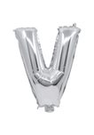 Letter Foil Balloons - Silver Foil Balloon Letter V - 91271