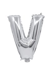 Letter Foil Balloons - Silver Foil Balloon Letter V - 91271