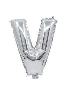 Letter Foil Balloons - Silver Foil Balloon Letter V - 91271