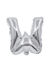Letter Foil Balloons - Silver Foil Balloon Letter W - 91272