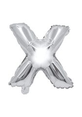 Letter Foil Balloons - Silver Foil Balloon Letter X - 91273