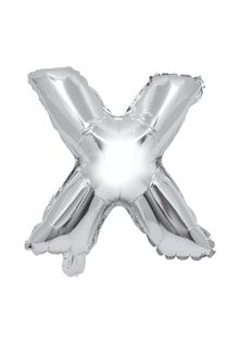 Letter Foil Balloons - Silver Foil Balloon Letter X - 91273