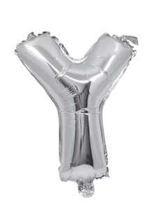 Letter Foil Balloons - Silver Foil Balloon Letter Y - 91274