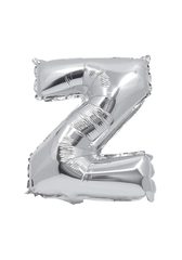 Letter Foil Balloons - Silver Foil Balloon Letter Z - 91275