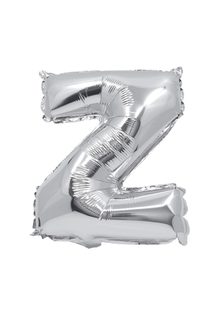 Letter Foil Balloons - Silver Foil Balloon Letter Z - 91275